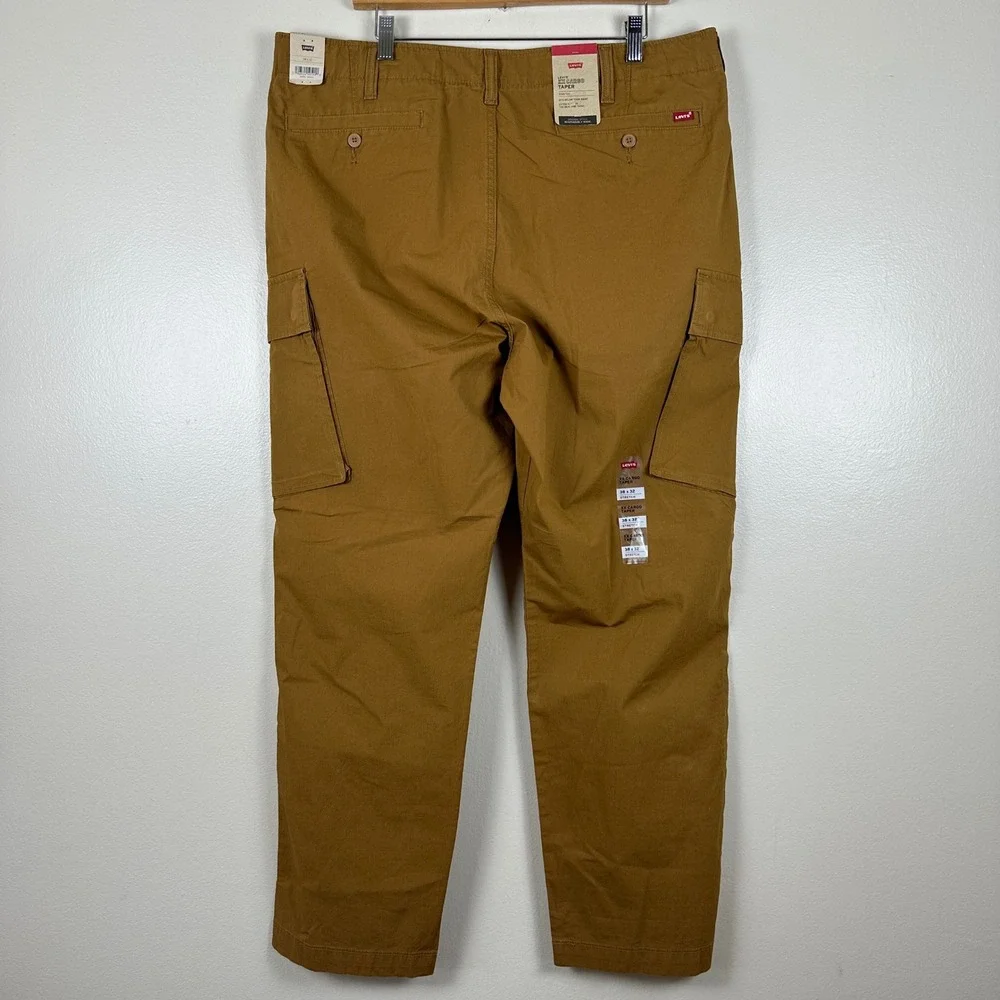 Levi's Men's 38x32‎ XX Cargo Taper Pants Brown Stretch Twill 90s y2k NEW